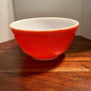 Vintage 1940s Pyrex Primary Colors Red Nesting Bowl Unnumbered series.